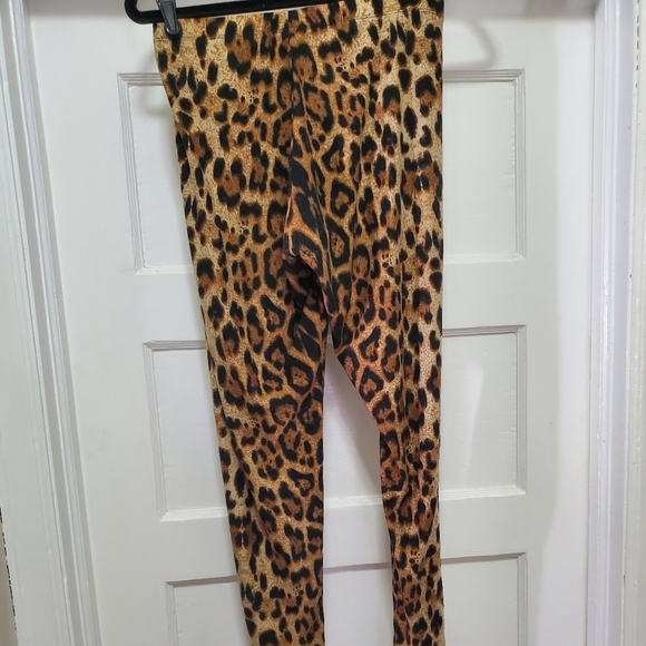 Leopard Print Soft Leggings Womens Xl 